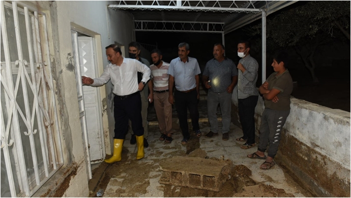 Vali Erin Yağıştan Etkilenen Bölgelerde İncelemelerde Bulundu