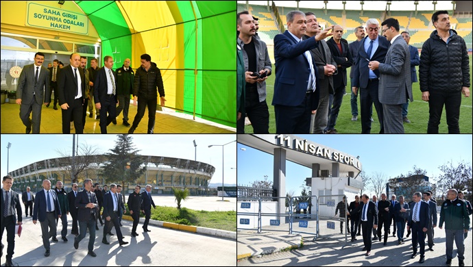 Vali Şıldak, 11 Nisan Stadyumu'ndaki Çalışmaları İnceledi