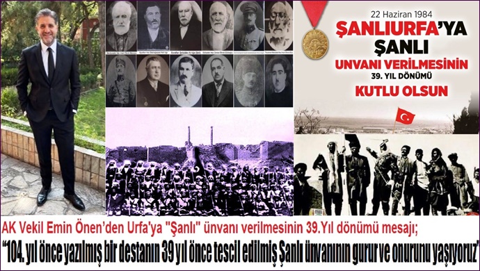 Vekil Önen’den Urfa'ya 