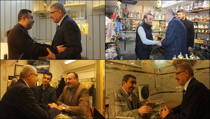 Yeniden Refah Partisi Haliliye başkan adayı Vedat Doğar esnafı ziyaret etti