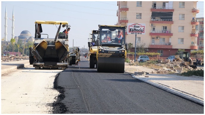 Yenişehir Mahallesi'nde asfaltlama çalışması