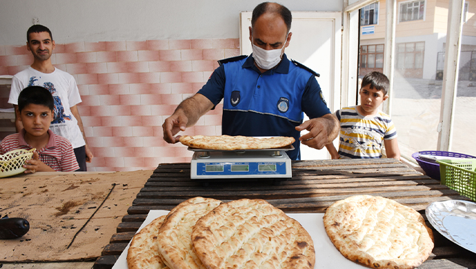 Zabıta ekipleri Hilvan’da fırınları denetledi