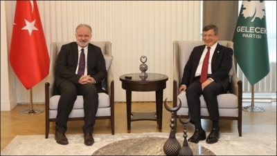 Davutoğlu, SES Partisi Genel Başkanı Bilgen ile görüştü 