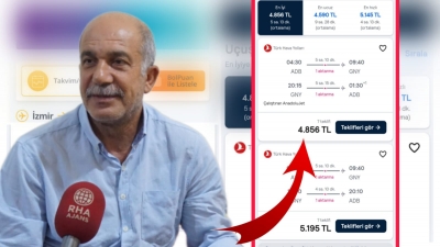 İzmir -Şanlıurfa Uçak biletleri dudak uçuklatıyor